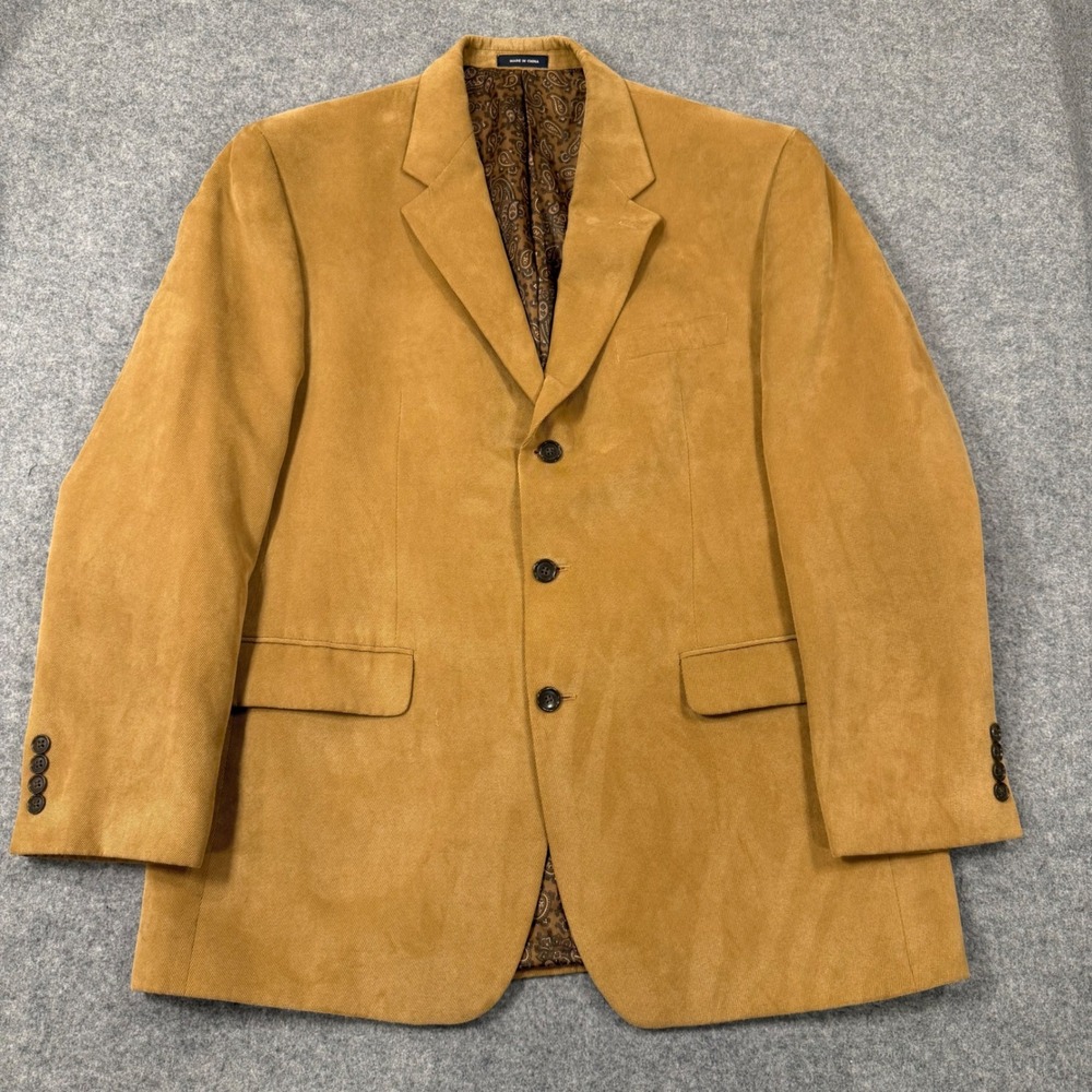 Ralph Ralph Lauren Mens 44R Corduroy Blazer Tan Camel 3 Button Sport Coat